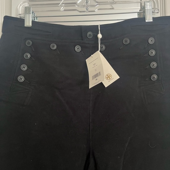 Tory Burch Button-Detailed Straight-Leg Pants - Picture 3 of 3